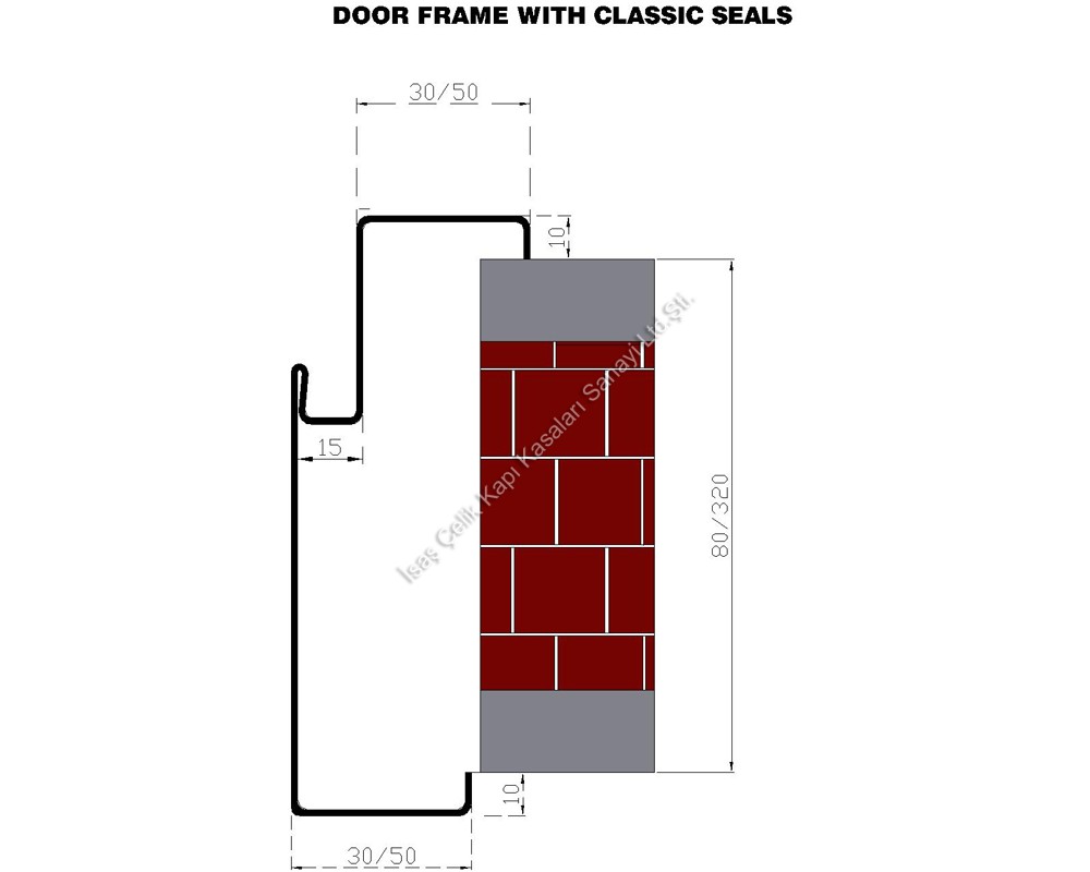 Door Frame with Classic Seals